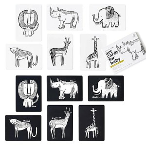 Wee Gallery Safari Art Flash Cards for Babies - High Contrast