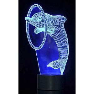 PowerTRC 3D Dolphin LED Lights - Multicolor Laser Cut Decor