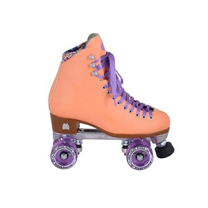 Moxi Skates Beach Bunny Roller Skates, Peach Blanket, Size 10