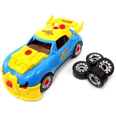 PowerTRC PS184 Racing Car Take-A-Part Toy - Small, Mix Color