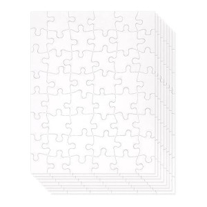 Juvale 36 Pack Blank Puzzles To Draw On, 8.5X11 Make Your Own Jigsaw Puzzle For Kids Diy, Arts And Crafts Projects (48 Pieces Each)