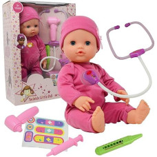 The New York Doll Collection 16" Pink Baby Doll Doctor Kit