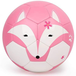 PP PICADOR Pink Fox Soccer Ball Size 1 with Pump for Kids