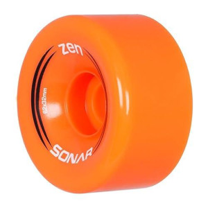 Riedell Zen Wheels - Quad Roller Skate Wheels - 4 Pack Of 32Mm X 62Mm 85A Wheels | Orange