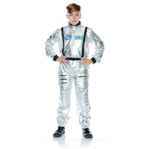 Underwraps Silver Astronaut Jumpsuit Costume for Kids, Large