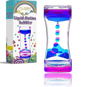 Yue Motion Liquid Motion Bubbler - Calming Toys For Kids And Adults - Liquid Hourglass - Handheld Oil Timer - Sensory Toys For Christmas Stocking Stuffer