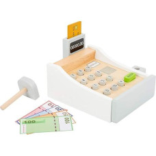 Wooden Cash Register Set By Small Foot - Includes Push Buttons, Credit Card, Scanner & Paper Money - Social, Educational And Imaginative Development - Ages 3+ Years