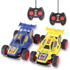 Kidzlane Kids Remote Control Cars - 2 Race Cars Racing Together With All-Direction Drive, 35 Ft Range - 2 Pack Remote Control Car Set For Kids - Remote Control Car For Boys 4-7 & 8-12