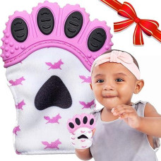 Babynoms ® Teething Mitten | Pink Unicorn Teething Paw