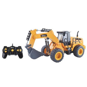 Top Race 5 Channel Fully Functional Rc Excavator Remote Control Construction Vehicles Kids Size Designed For Small Hands - Rc Construction Vehicles (Excavator)