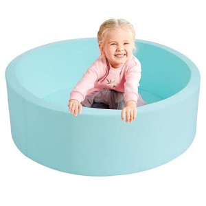 Trendbox Memory Foam Sponge Indoor Round Ball Pit (No Balls) For Toddler Children - Light Blue