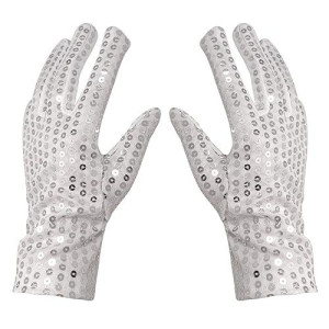 Honbay Silver Sparkling Sequin Gloves Costume Gloves Dance Performance Gloves