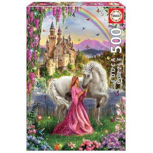 Educa 17985 Fairy & Unicorn Puzzle, 500 Pieces, Multicoloured