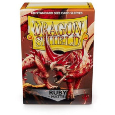 Arcane Tinmen Dragon Shield Matte Ruby Sleeves, 100 Count