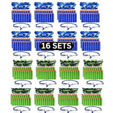 wishery Nerf Party Supplies - 16 Kids Bulk Pack Darts & Gear