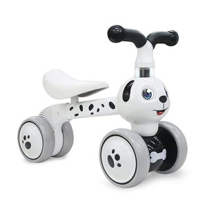 Xiapia Baby Balance Bike For 1 Year Old Boy Girl First Birthday Gift, 10-36 Months Toddler Balance Bike, No Pedal 4 Wheels Ride-On Toys Indoor Outdoor, 1St Birthday Thanksgiving