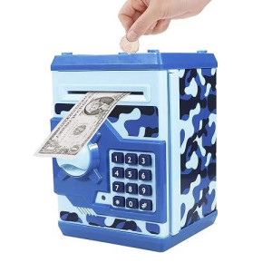 Totola Piggy Bank Electronic Mini Atm For Kids Baby Toy, Safe Coin Banks Money Saving Box Password Code Lock For Children,Boys Girls Best Gift(Camouflage)