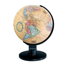 Trekker 6" Diameter Up To Date Cartography, With , Antique Globe Ball And Sturdy Plastic Base. This Rotating Desktop Globe Encompasses All The Countries And Geographic Landmasses Of The World. It Is 6" Wide With A Plastic Base And A Smooth Spinning Action