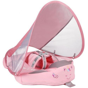 V Convey Baby Float with Canopy - Pink, Adjustable, UPF 50+