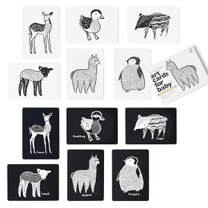 Wee Gallery High Contrast Baby Flash Cards - Animal Art