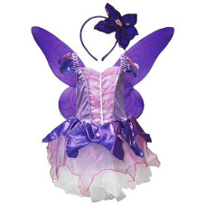 Petitebella Fairy Costume Dress 1-10Y (Purple, 6-8 Years)