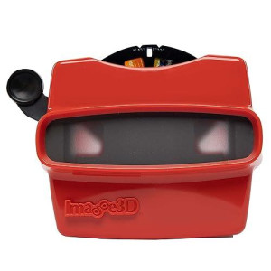 Image3D Custom Viewfinder Reel Plus Retroviewer - For Kids, & Adults, Classic Toys, Slide Viewer, Retro, Vintage, May Work In Old Toys (Red)