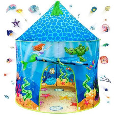 USA Toyz Mermaid Pop Up Tent for Kids - Indoor/Outdoor Playhouse