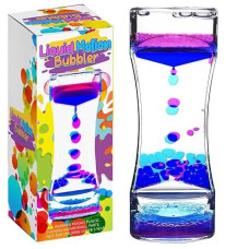 Yue Motion Liquid Motion Bubbler Visual Sensory Toys, 2 Minute Liquid Timer- New Big Calming Sensory Bubbler Toy- Colorful Liquid Hourhlass For Stocking Stuffers, Novelty Gifts