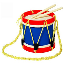 Musicube Kids Drum Set 8-Inch Wooden Drum Toys With An Adjustable Strap And 2 Drumsticks Educational Baby Musical Toys Drum Sensory Musical Instrument Toys For Toddler Boys & Girls Gift Packing