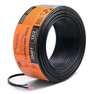 Wirefy 12/2 Low Voltage Landscape Lighting Wire - 250ft Black