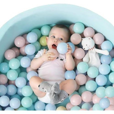 Trendbox Ball Pit Balls 100 - Macaron Colors Balls For Ball Pit Non-Toxic Free Bpa Soft Plastic Balls For Ball Pit Play Tent Baby Playhouse Pool Birthday Party Decoration (A-5 Macaron Colors)