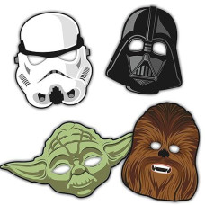 Unique Multicolor Star Wars Party Masks - 8 Count, Eco-Friendly