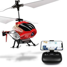 Cheerwing U12S Mini Rc Helicopter With Camera Remote Control Helicopter For Kids And Adults (Red)