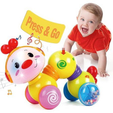 Cubicfun Baby Toys 6-12 Months+ - Musical, Light Up, Press And Go 6 Month Old Baby Toys 6 To 12 Months Crawling Toys For Babies Infant Tummy Time Toys 7 8 9 12+ Months Boy Girl Toys For 1 Year Gifts