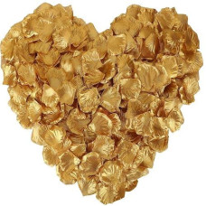 LZXD Gold Silk Rose Petals - 1000 Pieces Wedding Decor