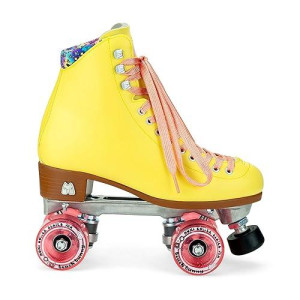 Moxi Skates Beach Bunny Roller Skates - Size 9, Strawberry Lemonade