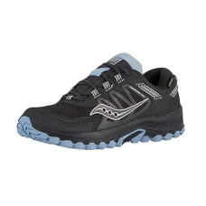 Saucony Women'S Versafoam Excursion Tr13 Trail Running Shoe, Black/Light Blue, 9.5