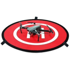 KINBON 30'' Waterproof Drone Landing Pad - Red, Fast-Fold