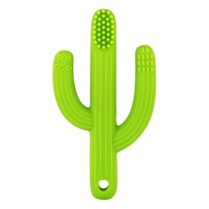 The Pencil Grip Green Silicone Teething Toothbrush