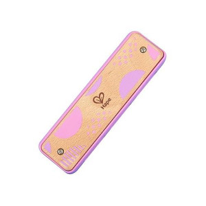 Hape Pink 10 Hole Wooden Harmonica Musical Toy for Kids