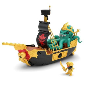 Treasure X Sunken Gold Treasure Ship Playset - 25 Levels Of Adventure | Find Guaranteed Real Gold Dipped Treasure | Interactive Fun For All, Treasure Hunter