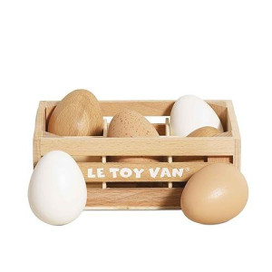 Le Toy Van Wooden Honeybee Market Farm Eggs Crate