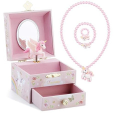 RR ROUND RICH DESIGN Pink Musical Jewelry Box for Girls