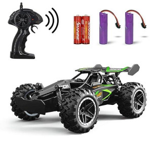 Remote Control Car, Rc Cars For Boys Age 8-12, Toys Cars For Boys Age 4-7, 1:18 2.4Ghz Monster Rc Truck Toys For Girls, Off Road Rc Crawler Easter Basket Stuffers Gift Idea For Kids(Black Green)