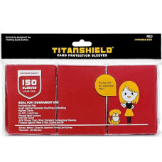 TitanShield Red Small Trading Card Sleeves for Yu-Gi-Oh