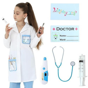 Lingway Toys Kids Doctor Costume Jacket & Accessories, S(4-6)