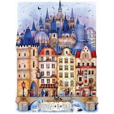 Ki Puzzle 1000 Piece Puzzle For Adults Madalina Tantareanu Cities At Midnight: Prague Art Jigsaw Puzzle 27X20 Ki Puzzles, Multicolor