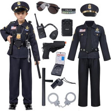 Spooktacular Creations Kids Halloween Police Costume, Black