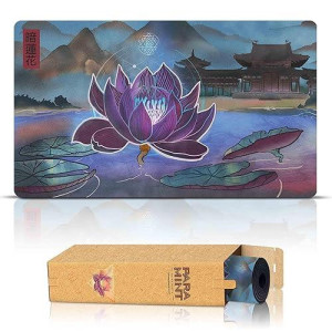 Paramint Dark Lotus (Stitched) - Mtg Playmat - Perfect For Magic The Gathering, Pokemon, Yugioh, Anime - Tcg Card Game Table Mat - Durable, Thick, Cloth Fabric, Rubber Base By Daniel Ziegler