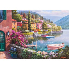 Sung Kim Art 1000 Piece Lakeside Bloom Jigsaw Puzzle